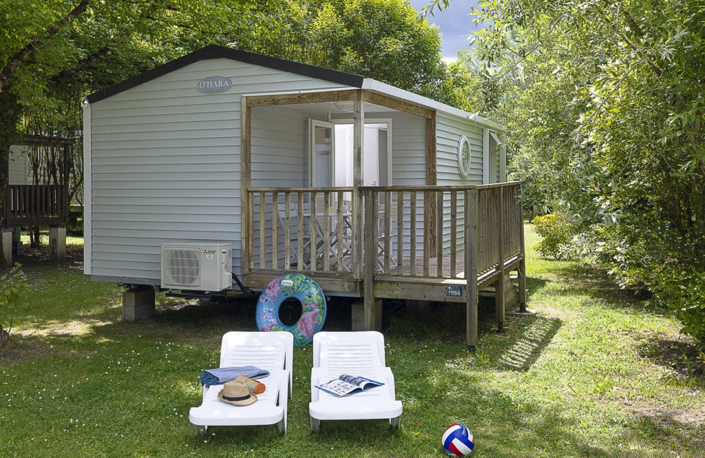 Mobil-home Confort 27m² (2 chambres) + TV + Clim + Terrasse