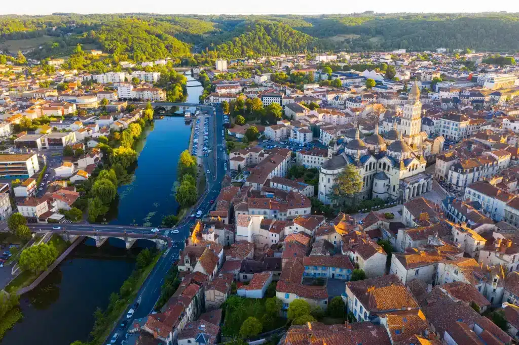 Vue aérienne de Périgueux, Dordogne, France